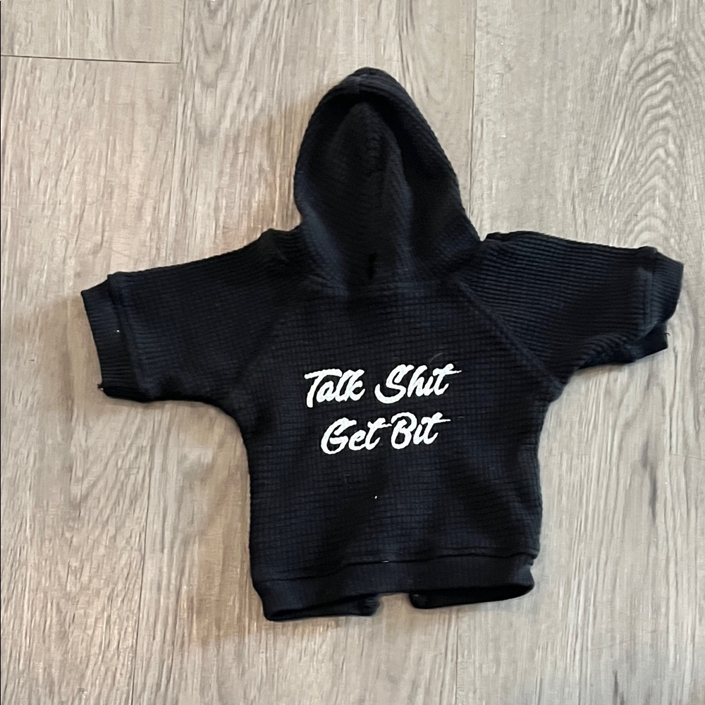 Black Dog Hoodie with Bold Statement